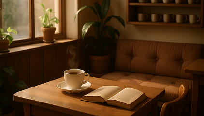 Cozy atmosphere in CoffeeJoy